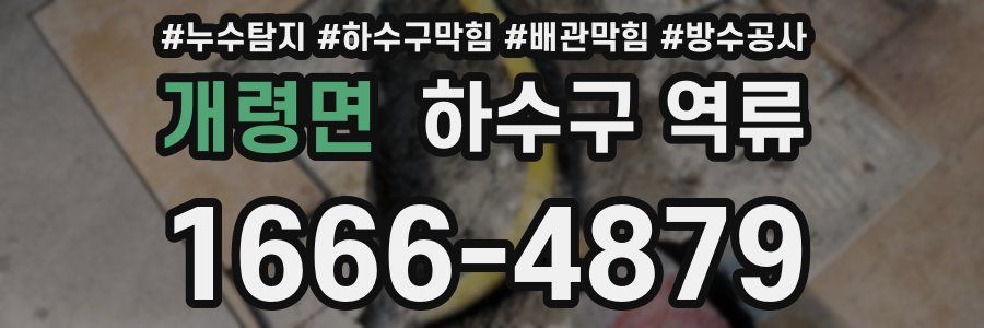 개령면 하수구 역류