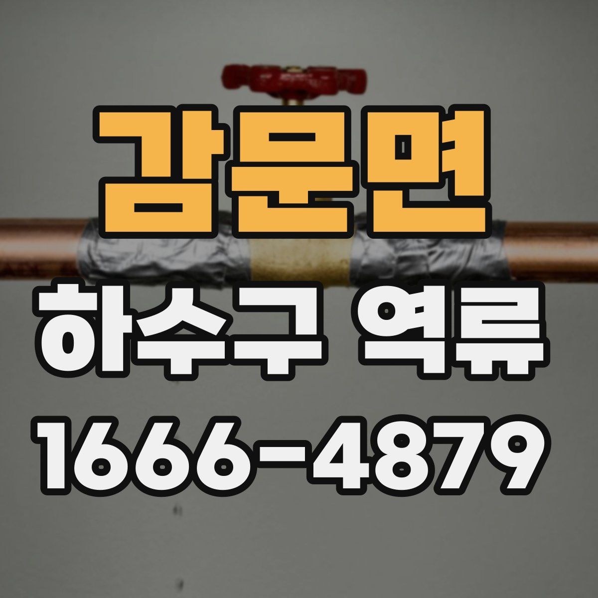 감문면 하수구 역류