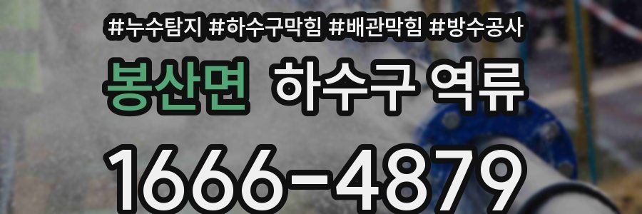 봉산면 하수구 역류