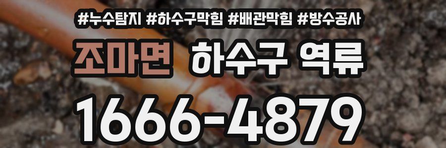 조마면 하수구 역류