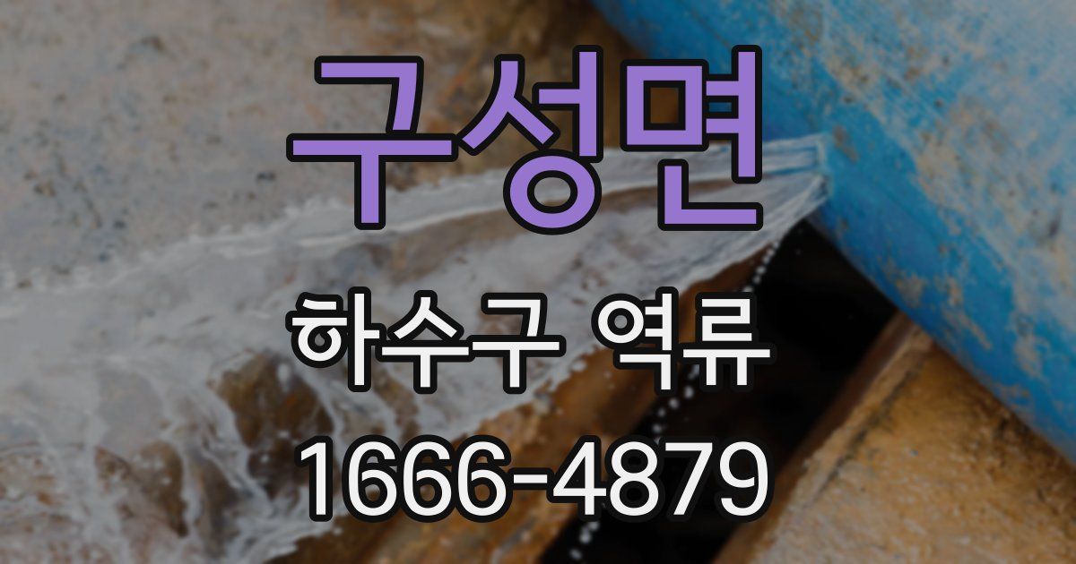 구성면 하수구 역류