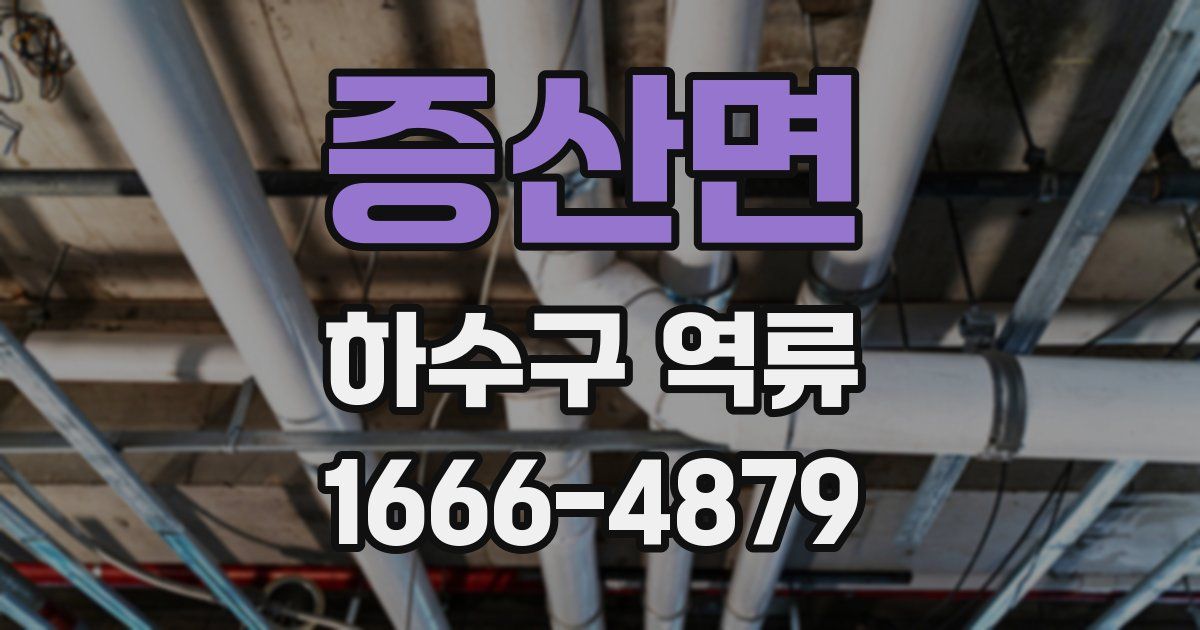 증산면 하수구 역류