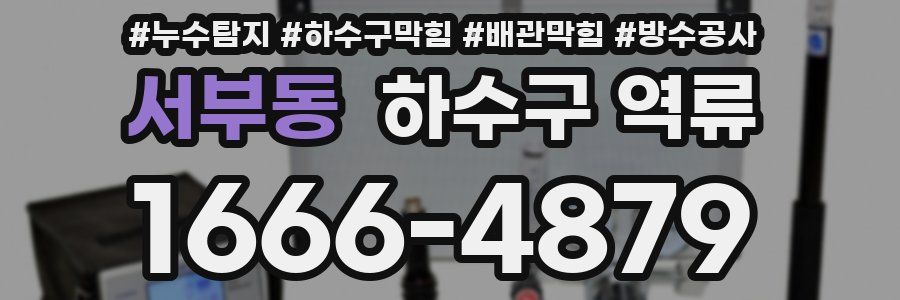 서부동 하수구 역류