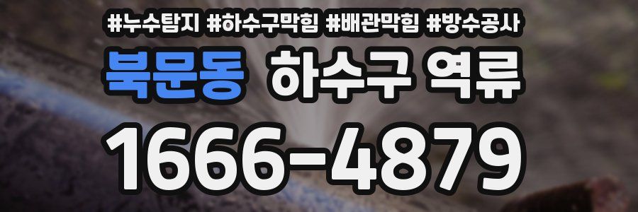북문동 하수구 역류