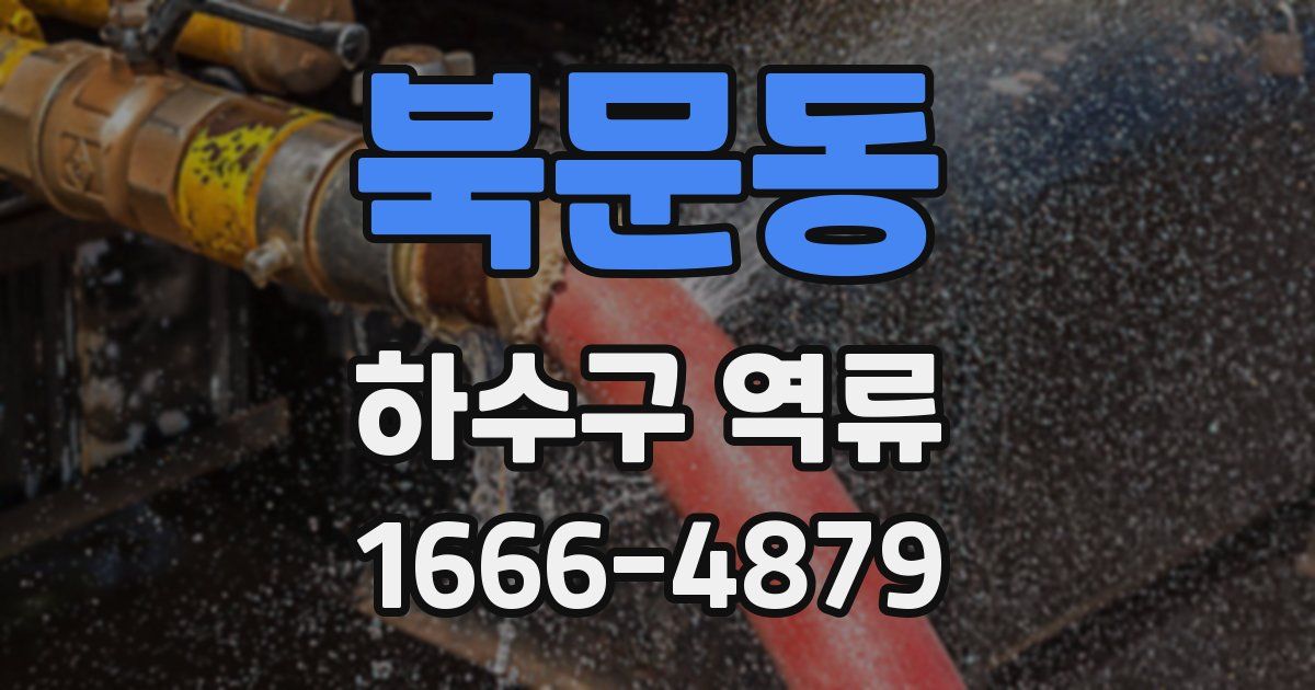 북문동 하수구 역류