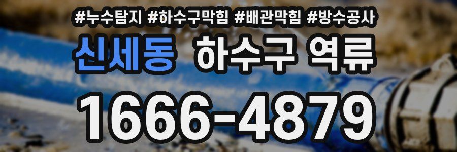 신세동 하수구 역류