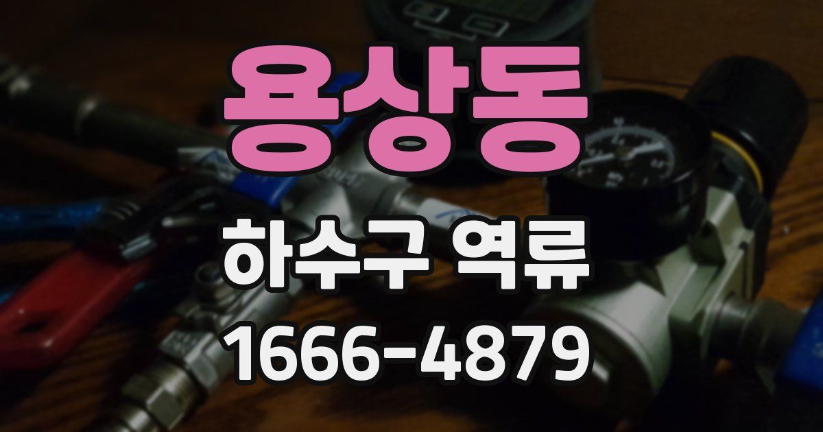 용상동 하수구 역류