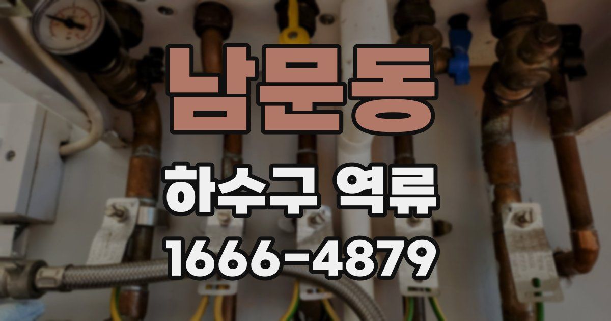 남문동 하수구 역류