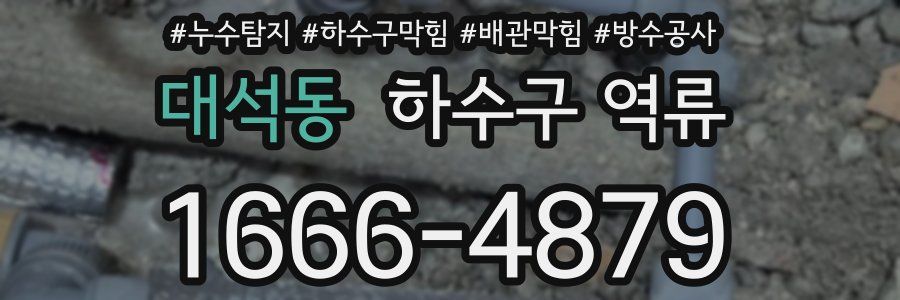대석동 하수구 역류