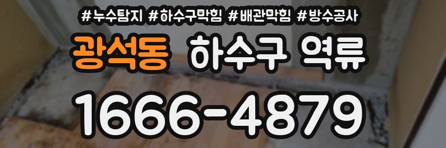광석동 하수구 역류