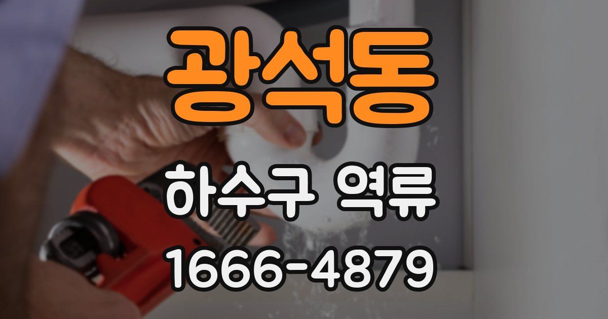 광석동 하수구 역류