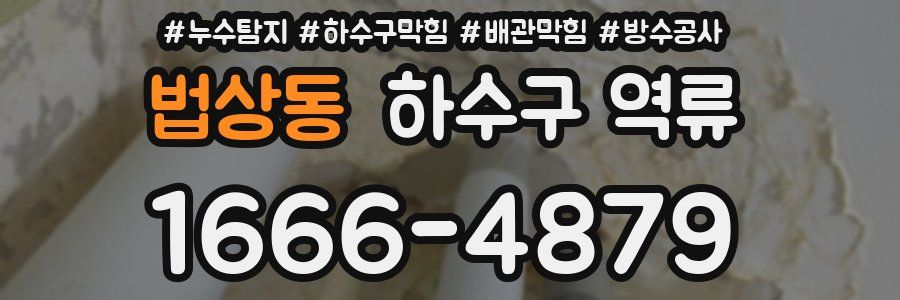 법상동 하수구 역류