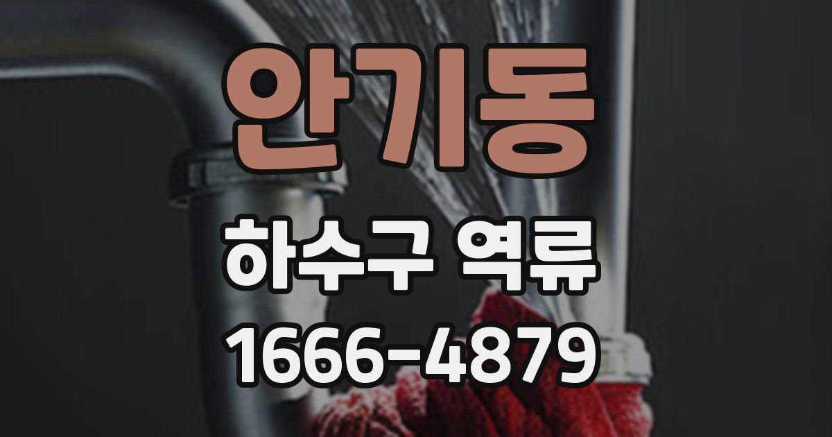 안기동 하수구 역류