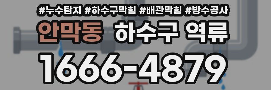 안막동 하수구 역류
