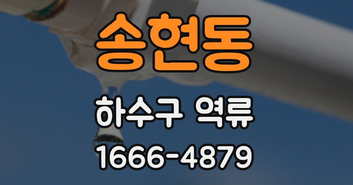 송현동 하수구 역류