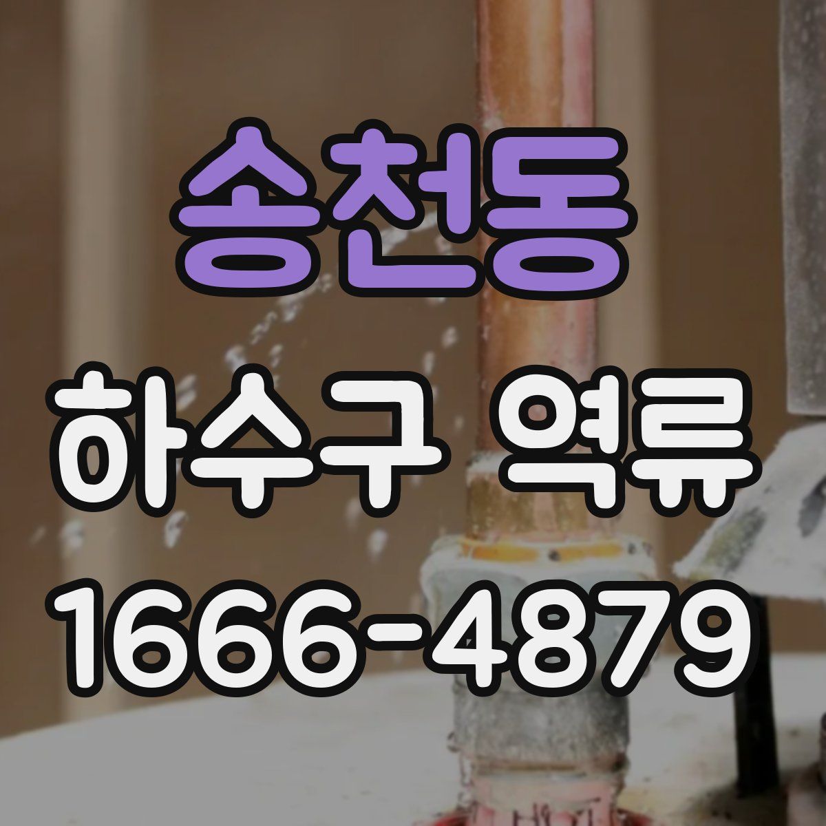 송천동 하수구 역류