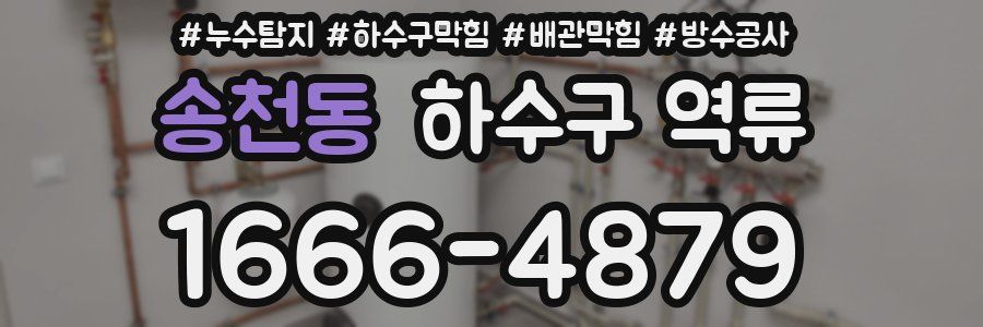 송천동 하수구 역류
