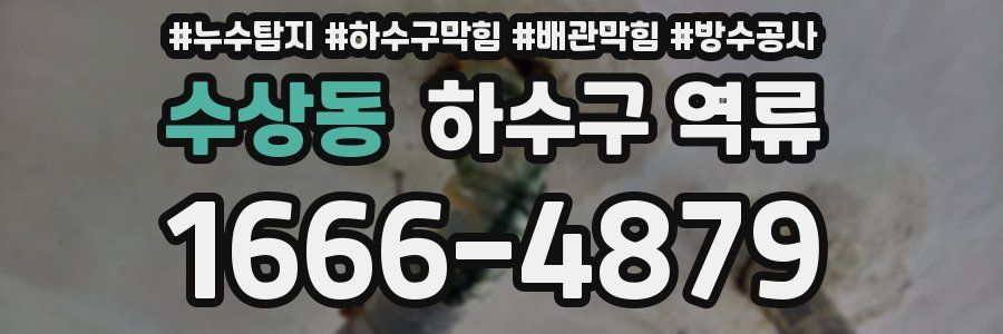수상동 하수구 역류