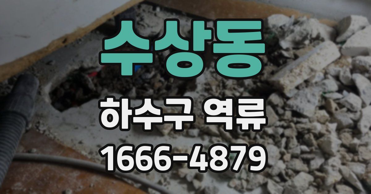 수상동 하수구 역류