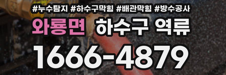 와룡면 하수구 역류