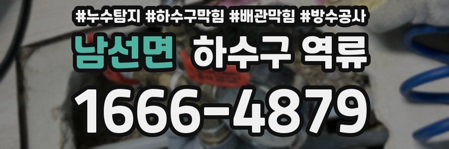 남선면 하수구 역류