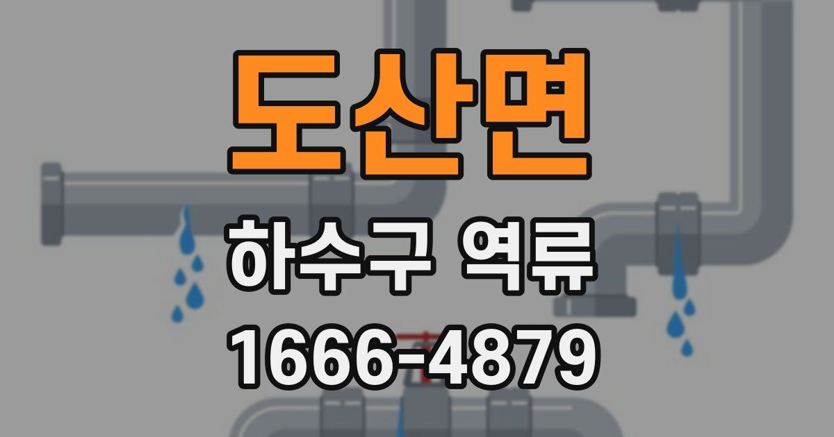 도산면 하수구 역류