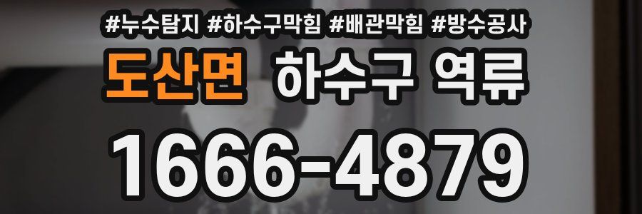 도산면 하수구 역류
