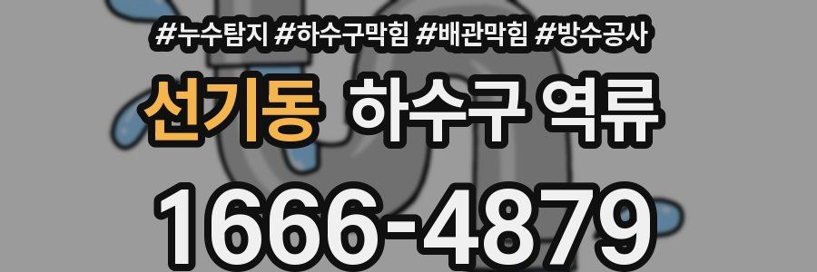 선기동 하수구 역류