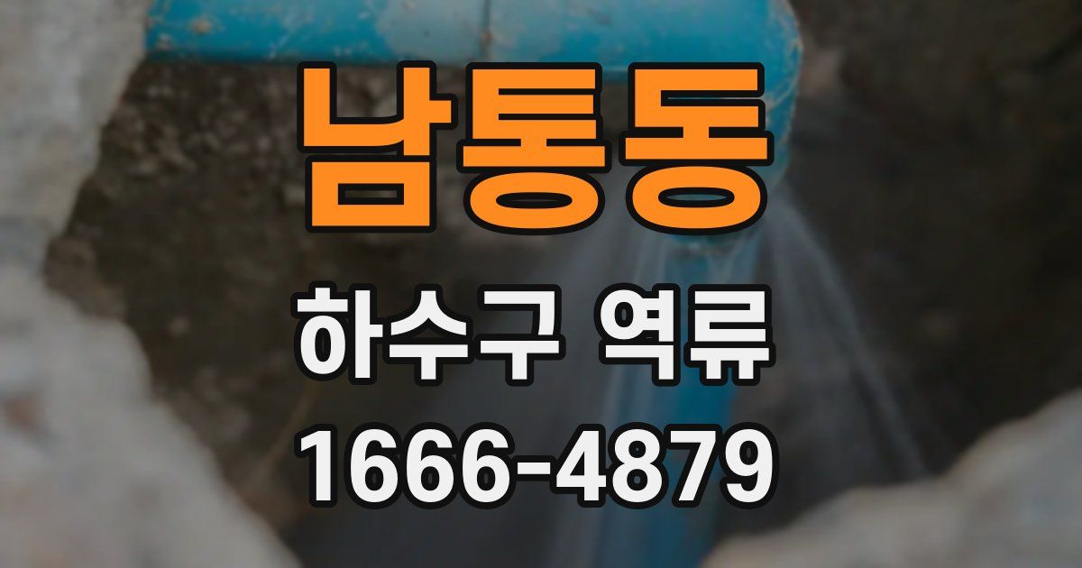 남통동 하수구 역류