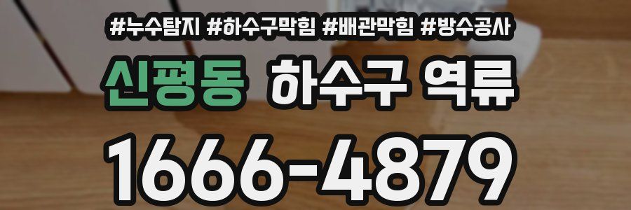 신평동 하수구 역류