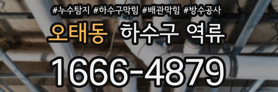 오태동 하수구 역류