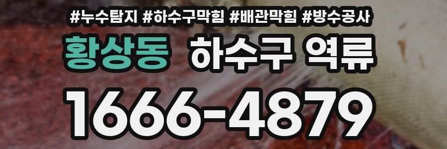 황상동 하수구 역류