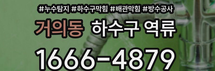거의동 하수구 역류