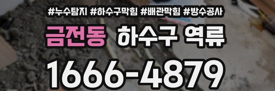 금전동 하수구 역류
