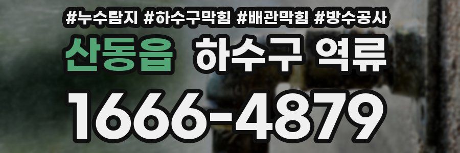 산동읍 하수구 역류