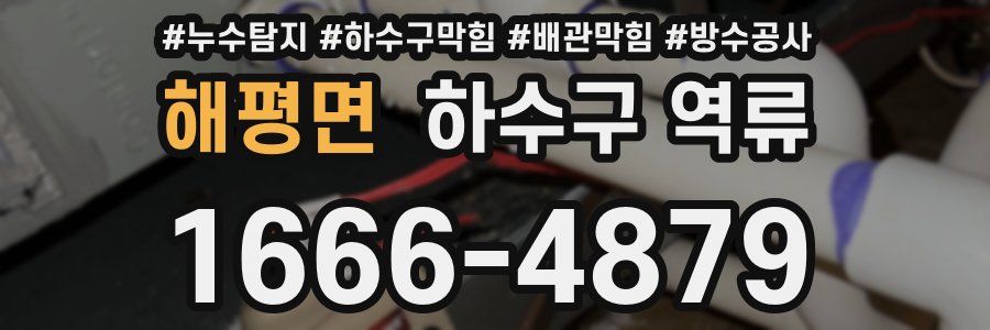 해평면 하수구 역류