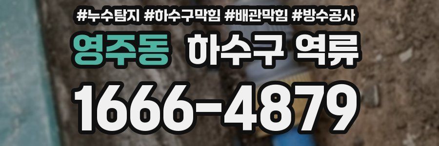 영주동 하수구 역류