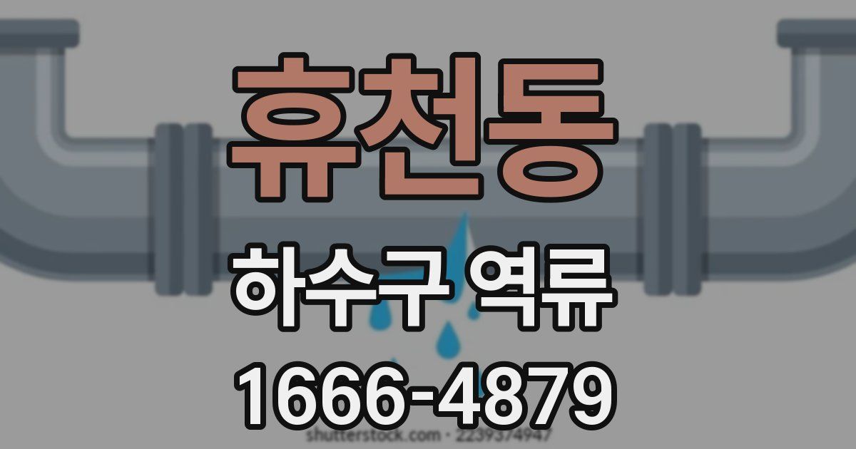 휴천동 하수구 역류