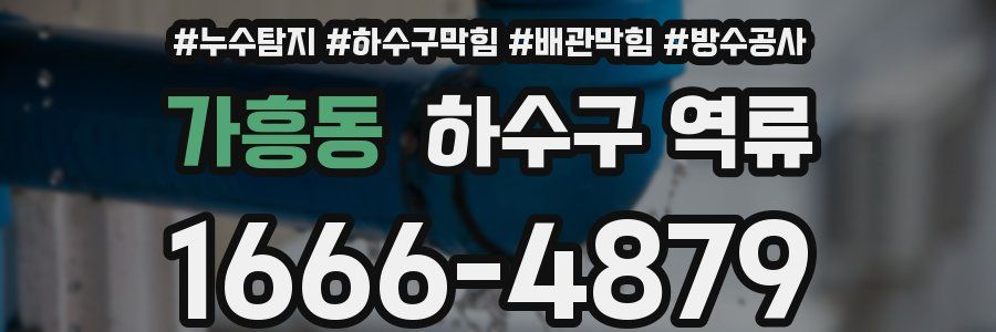 가흥동 하수구 역류