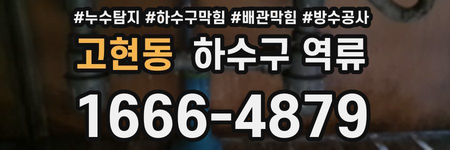 고현동 하수구 역류