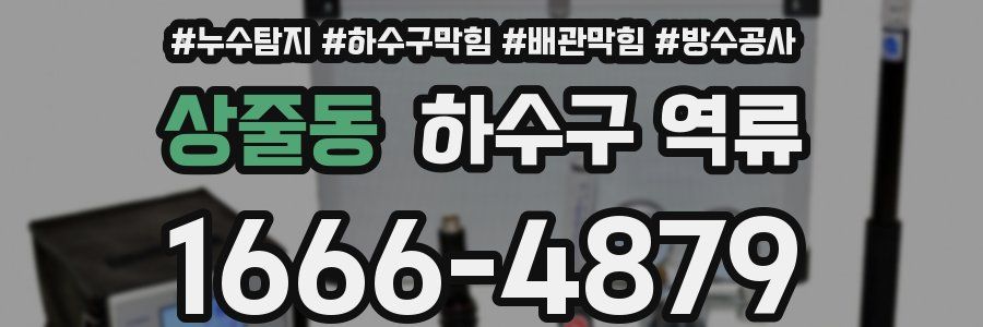 상줄동 하수구 역류
