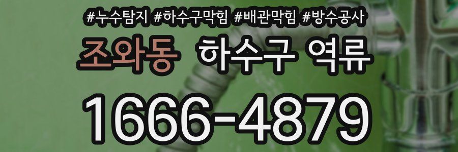 조와동 하수구 역류