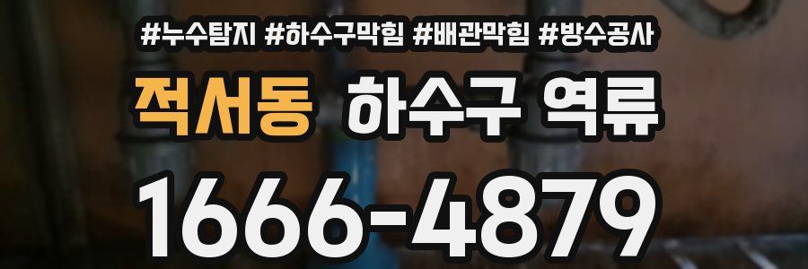 적서동 하수구 역류