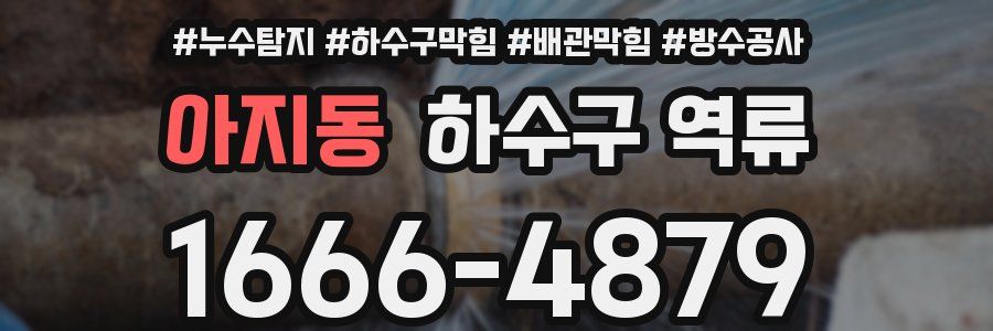 아지동 하수구 역류