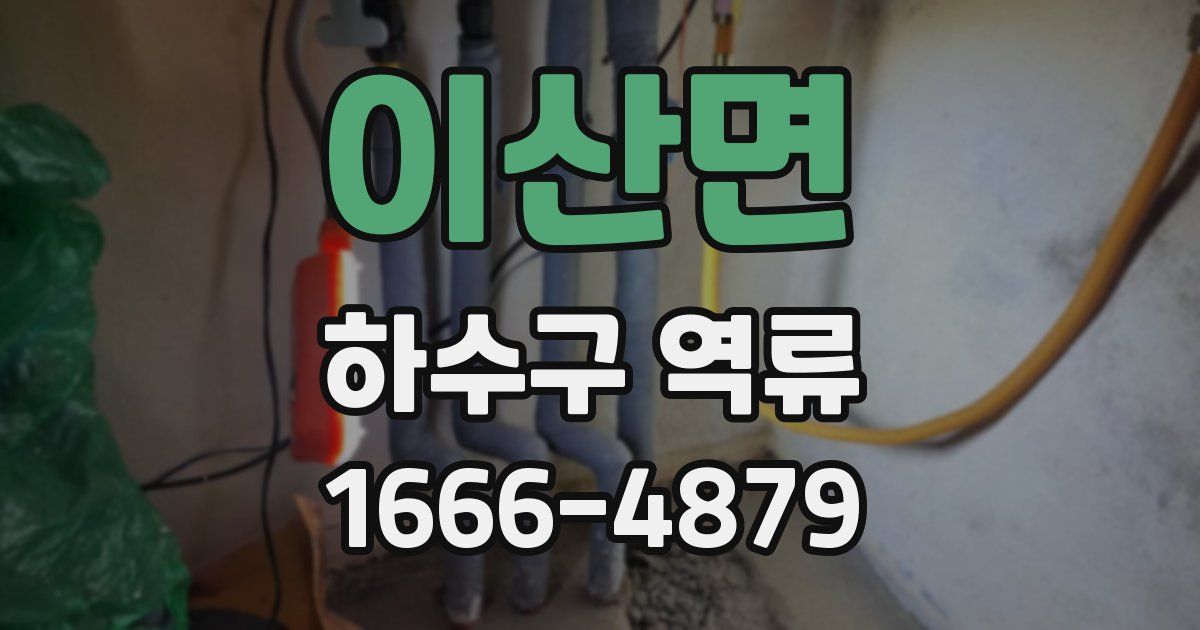 이산면 하수구 역류