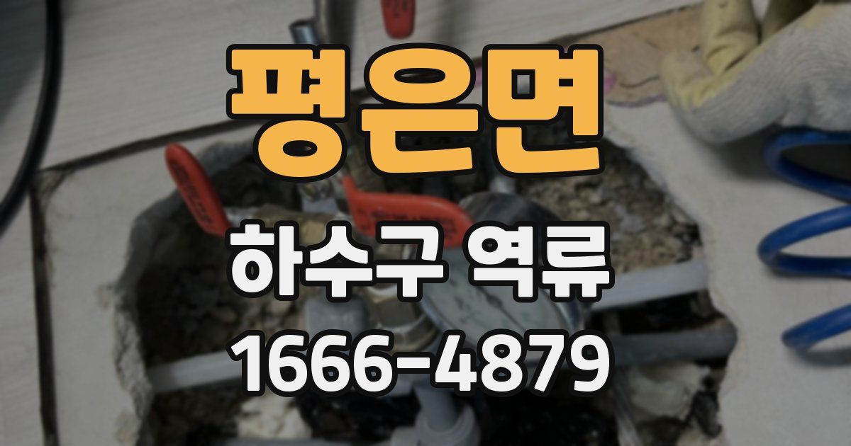평은면 하수구 역류