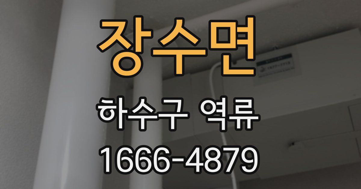 장수면 하수구 역류