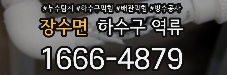 장수면 하수구 역류