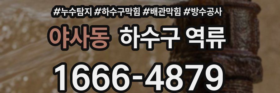 야사동 하수구 역류