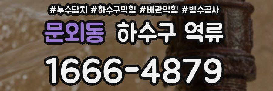 문외동 하수구 역류